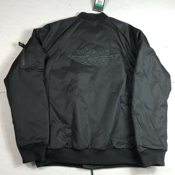 Nike Air Jordan Sportswear Wings Black MA-1 Bomber - Picture 2 of 2